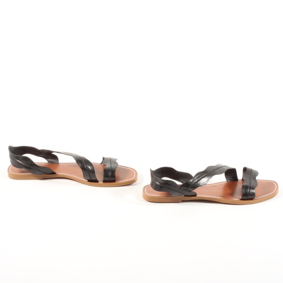 Kensie Nikolai Scalloped Gladiator Sandals Black - Picture 5 of 7